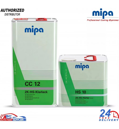 MIPA CC12 HS Show Finish 2K Lacquer with HS10 Fast Hardener – 7.5L Kit